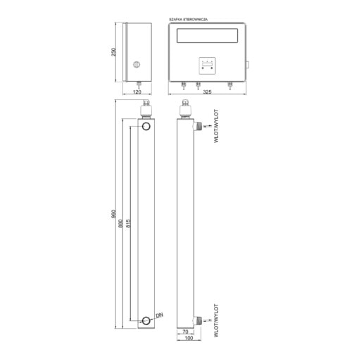 Wymiary lampy TMA D8-S