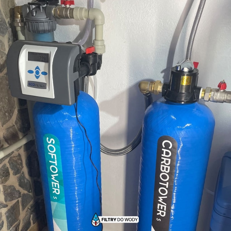 Zamontowana kolumna węglowa Ecoperla Carbotower