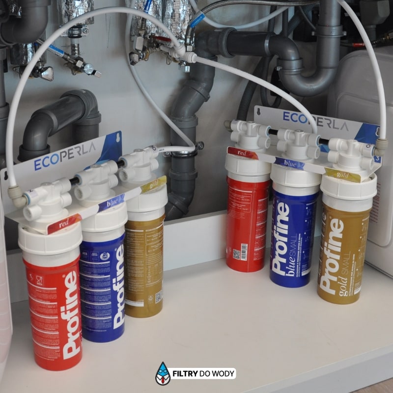 Zamontowany filtr kuchenny Ecoperla Profine POU 3